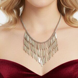 Elegant Antique Gold Bib Necklace for Women